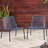 Stackable Chairs Pair , Matte Navy Blue Iron Proficiency, Handcrafted Details Installed, 26" X 22.68" 26", Seat 18" 19.5" 12.5 Collection, Workmanship, Deployed,
