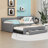 Upholstered Daybed with Three Drawers and Trundle-803584501-803584507
