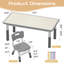 Kids 5 Piece Rectangular Play or Activity Table and Chair Set-144234257