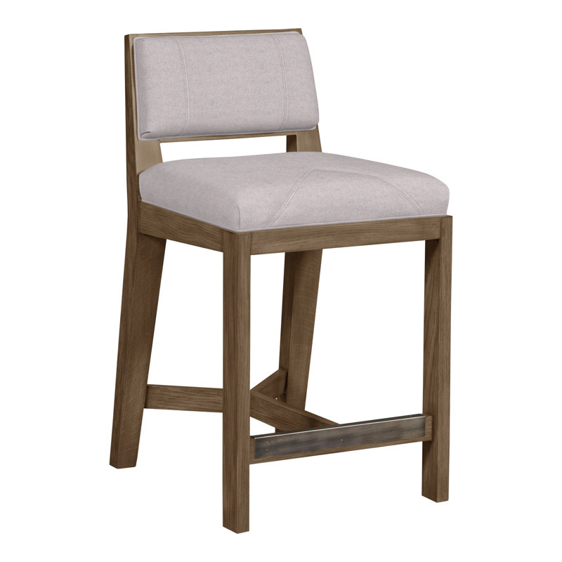 Thom Filicia Solid Wood 26.5" Counter Stool, Hampton, Nadia Linen