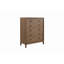 Commode à 5 tiroirs, commode à cadre Wooen avec tiroir supérieur doublé de feutre, commode de rangement pour espace de vie
