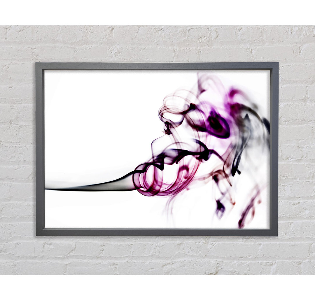 Pink Smoke Fury Gerahmter Druck Wandkunst