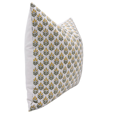Housse de coussin en coton imprimé à la main boho home accent housse de coussin à imprimé floral traditionnel