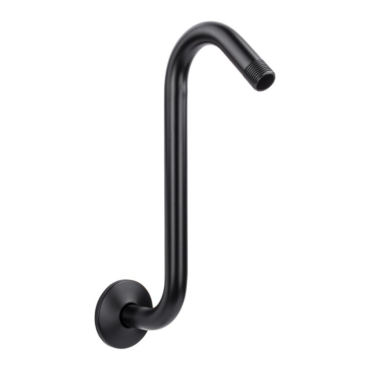 Black Bathroom Gooseneck Shower Arm Wall Mounted Shower Accessories Without  Head