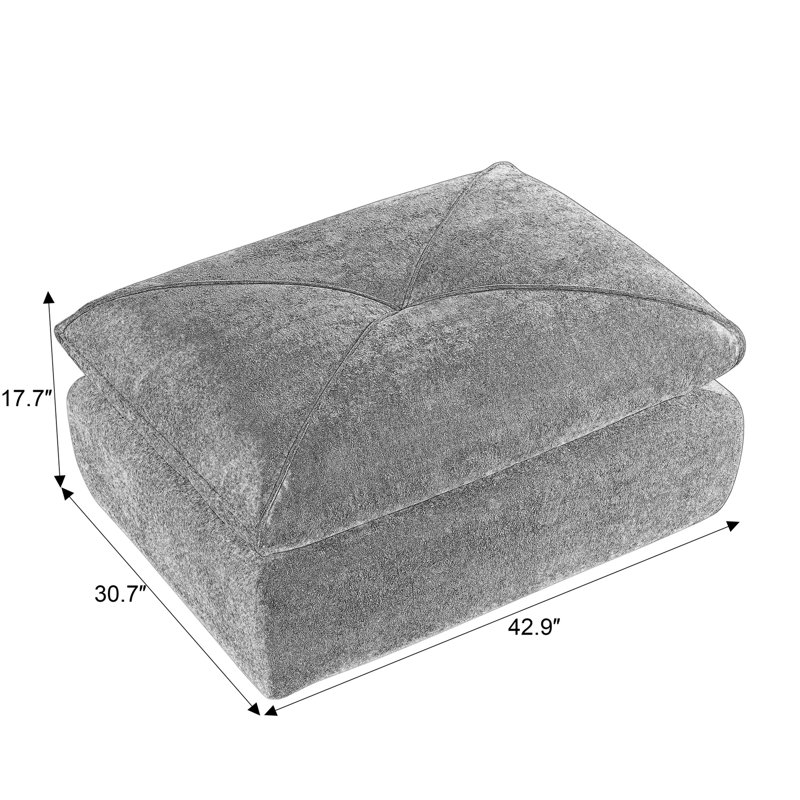 Canapé en chenille moderne et minimaliste en tissu vert, canapé de salon spacieux et confortable, canapé multifonctionnel avec pédales, idéal pour les familles et les appartements