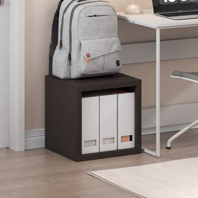 Étagère à livres empilable, bibliothèque cubique de rangement avec dos ouvert, extra épaisse, 40 x 40 x 37 cm, idéale pour le salon, la chambre ou le bureau, chêne noir foncé