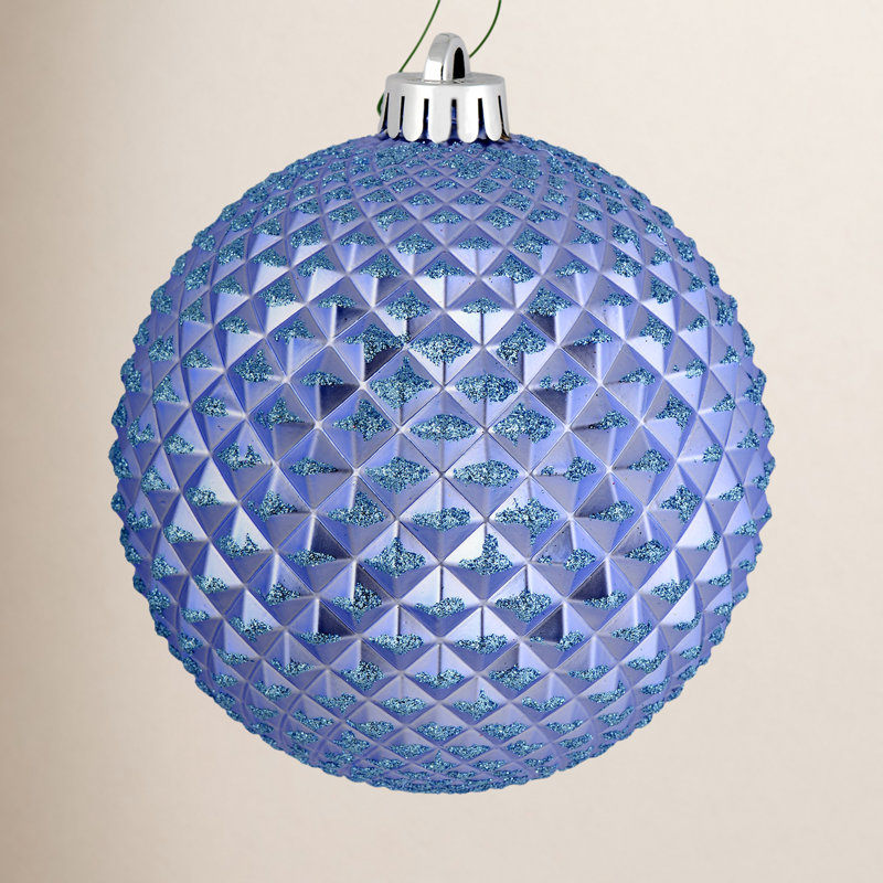 Ornement boule Durian Glitter, Pervenche