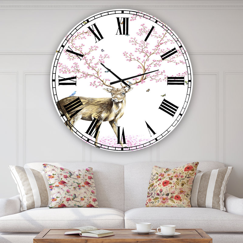 Horloge murale cerise Cherry Blossom, Moyen
