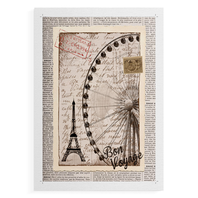 Bon voyage - Impression sur toile seulement - NON-CADRE, H 27 po x l 18 po