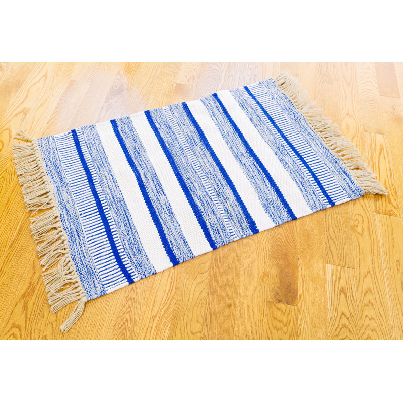 Cotton Striped Indoor Rug, Rectangle 3' x 5'