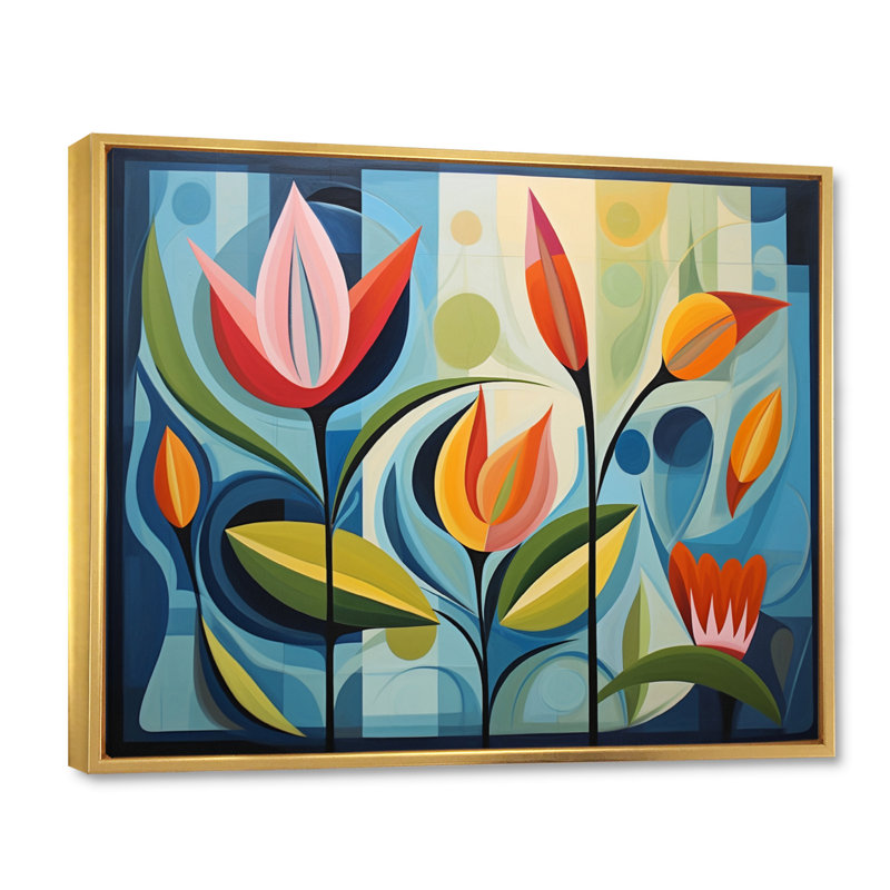 Green Mid Century Mod Nature II, reproduction d'art sur toile, Toile tendue, H 16 po x l 32 po x P 1 po, Sans cadre