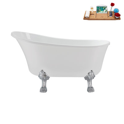 51.2'' x 25.6'' Soaking Acrylic Bathtub