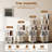 5-tier 360° Rotating Bookshelf With Wheels, Adjustable 2 To 5 Tiers Storage-1657265416