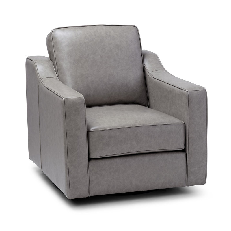 Fauteuil pivotant en cuir Thirsk