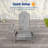 Ergonomic Folding Adirondack Chair with Cup Holder, All-Weather Patio Adirondack Chair for Outdoor, Easy Assembly-884855941