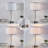 Quinita 23"  Glass Table Lamp Set with Touch Control,  LED Bulbs, USB Ports-1834354861