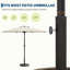 Base de parasol ronde robuste de 26,5 lb compatible avec les parasols de patio de 7,5 à 11 pi