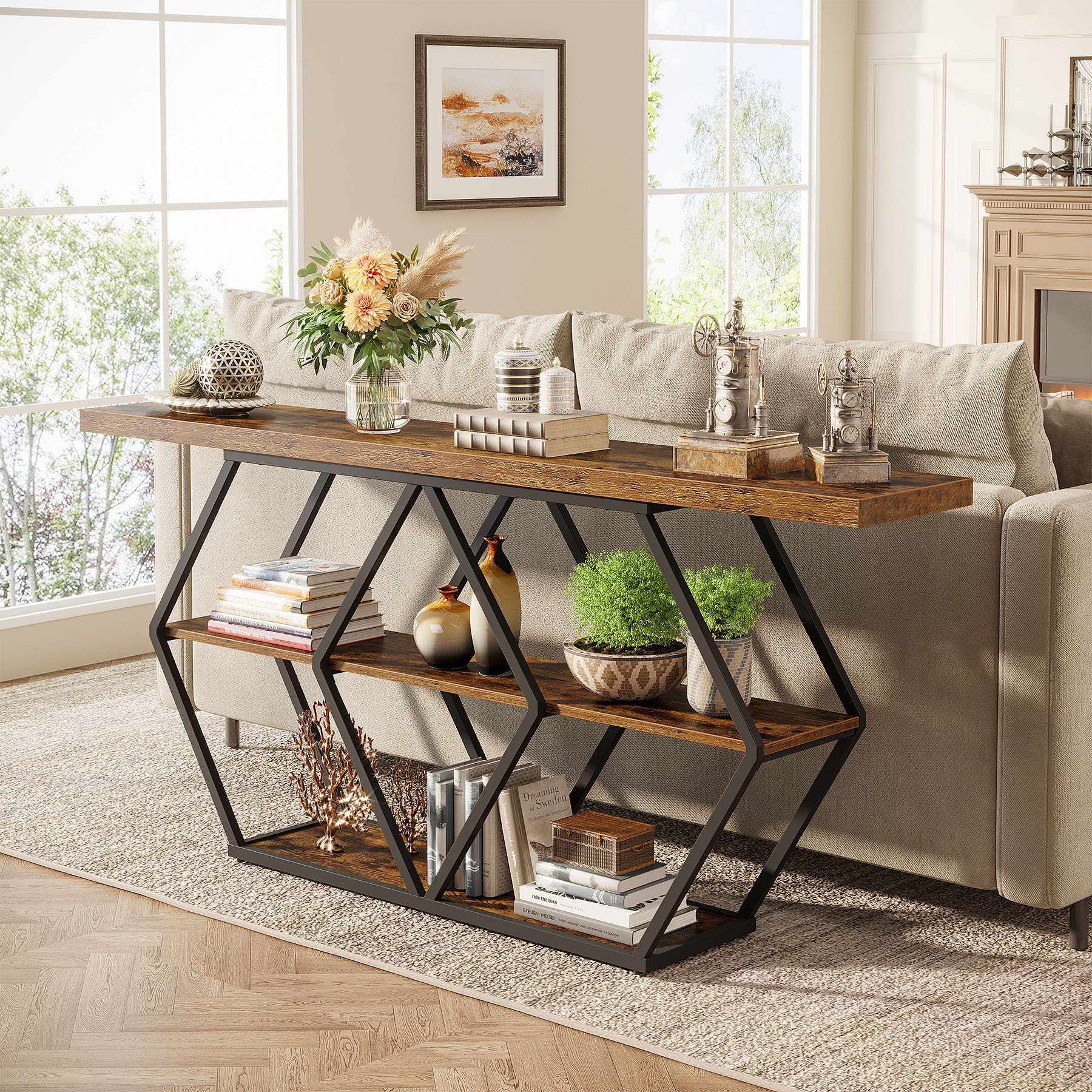 17 Stories Gerolda 70.9 Inches Extra Long Entryway Console Table Wayfair