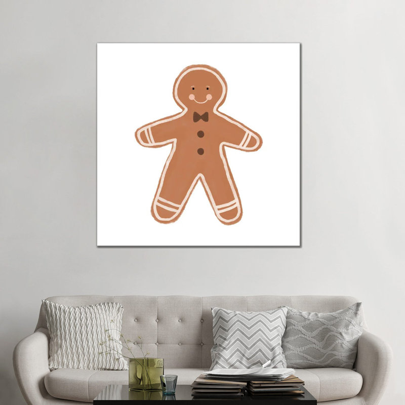 Reproduction d’art, "Gingerbread Man" par Orara studio, H 48 po x l 48 po x P 1,5 po, Toile tendue, Pas de tapis