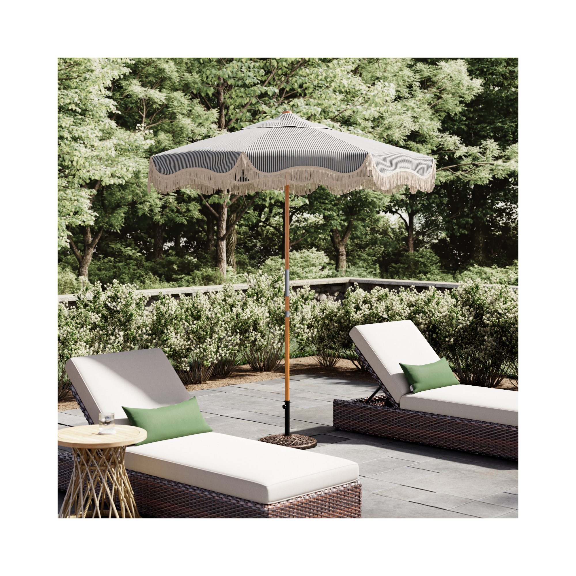 Amy 0'7'' Market Umbrella, Navy