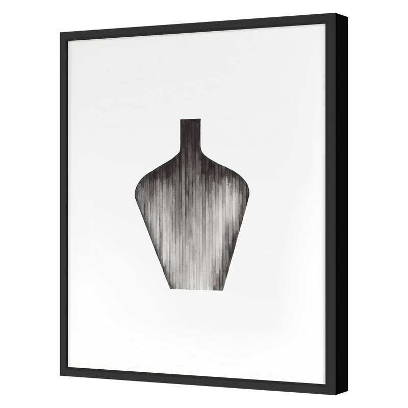 Gradient Curves 2 Print by Marie, Natasha, Black Single Picture Framed