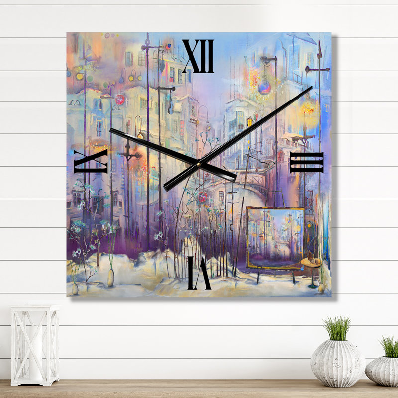Horloge murale abstraite pastel, Extra Large