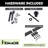 Black Rustic Classic  Design Non-Bypass Single Track Two Door Hardware Kit (Door Not Included)-33311643