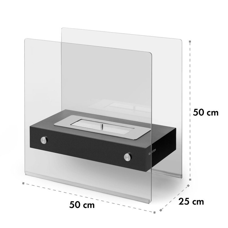 Metal Bio-Ethanol Tabletop Fireplace with Flame Guard