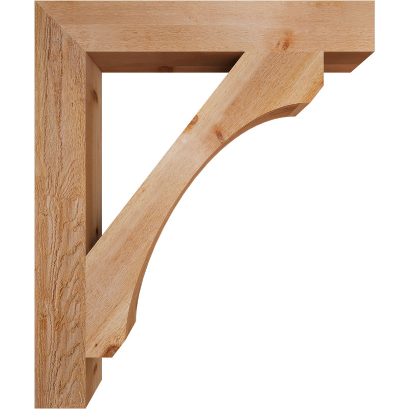 6"W x 40"D x 48"H Legacy Block Rough Sawn Bracket, Western Red Cedar, Western Red Cedar, 48" H x 6" W x 40" D, Rough Sawn