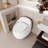 Glossy White Egg Shape Bathroom Toilet - 1.28 Single Flush, Fade- Surface, User- Ceramic In Heat-Insulating,