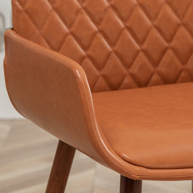Malvino Upholstered Dining Chair, Orange