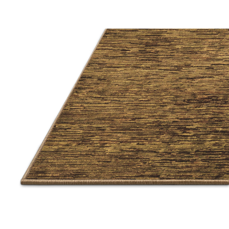 Tapis brun rectangulaire fabriqué à la machine 7 pi x 10 pi Jaxsen