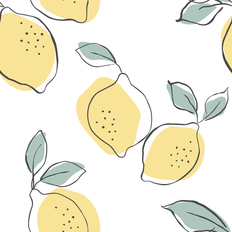 Lemons Background by Anna Harcenco - Wrapped Canvas Print, 76cm H x 76cm W x 3.8cm D