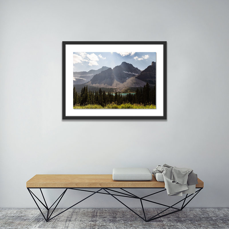Big Ridge Lake Print by Alexander Iby, Black, 51" H x 72" W x 2.5" D