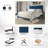 Velvet Upholstered Bed -1367987552-1367987555