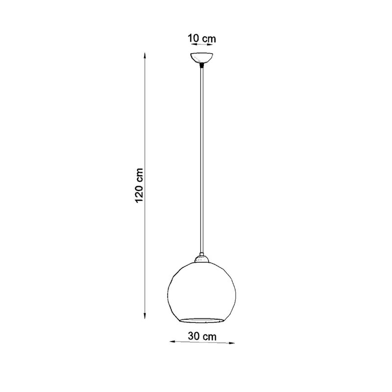 Pendant lamp BALL transparent, Graphite