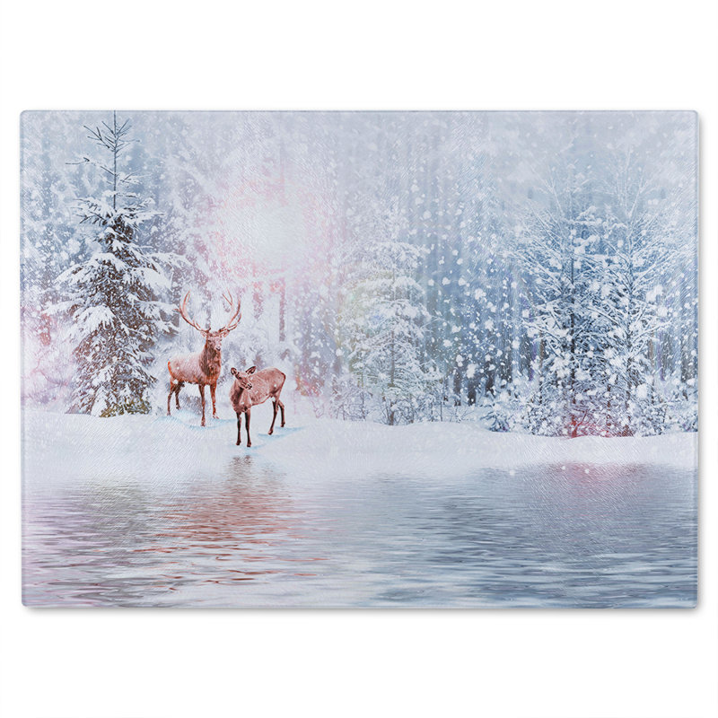 In The Frost Dining Glass Chopping Board, 40cm L x 28cm W
