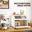 Double Layer Bread Box With Golden Trim,White1-131262218
