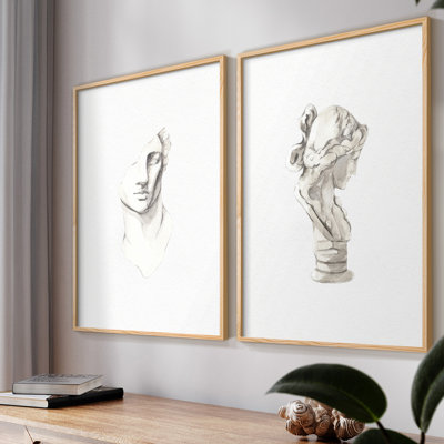 "Croquis rétro X", 2 pièces sur papier