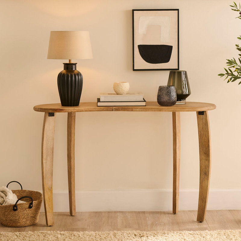 120cm Solid Wood Console Table, Brown