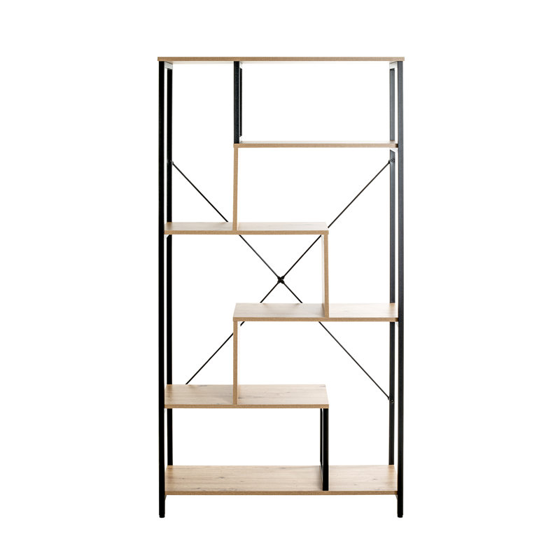 Arago 163cm H x 84cm W Steel Geometric Bookcase
