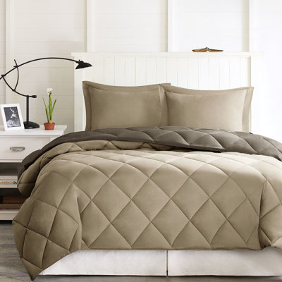 3M Comforter Full/Queen - Fill, 2 Shams, Reversible, Warm, Machine Washable & Soft With Stain , Warm