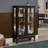 Curio Cabinet With Tempered Glass Doors