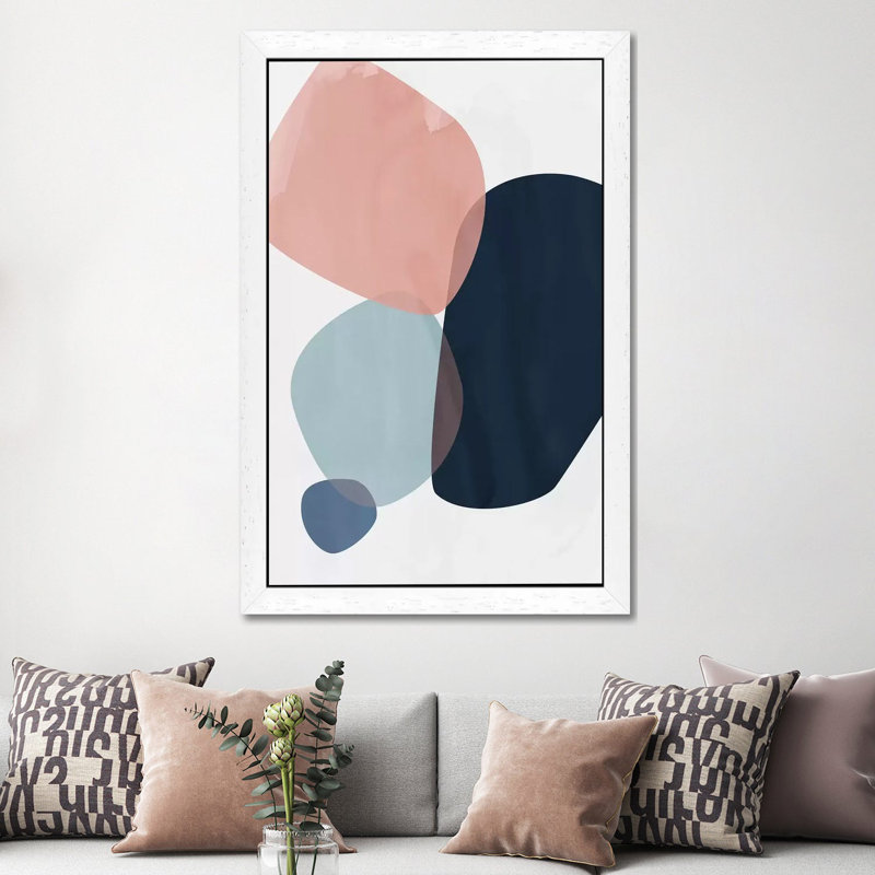 Graphic CL.H by Mareike Böhmer - Floater Frame Painting on Canvas, 66.04 cm H x 45.72 cm W, White Floater Framed