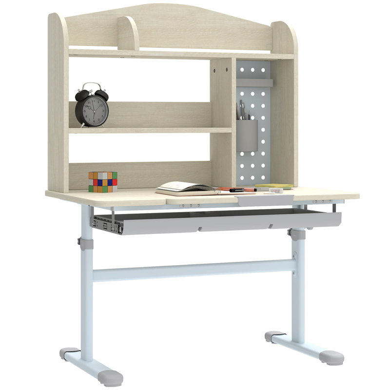 Bureau pour enfants, table d'étude réglable en hauteur avec bureau inclinable, rangement