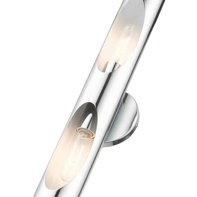 Applique murale articulée à 2 lumières à intensité variable Azria, Chrome poli