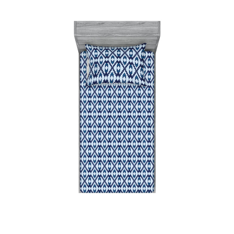 Drap-housse et taie décorative Ambesonne, Ensemble de draps pour lit simple avec 1 taie d'or