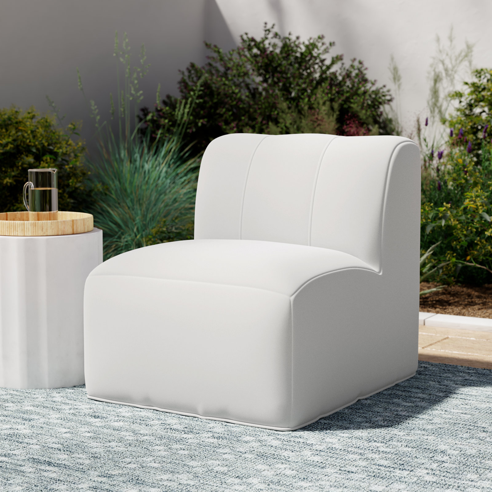 Praia Patio Chair, Canvas White Sunbrella® Canvas