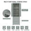 Grande armoire de rangement avec trois tiroirs pour salle de bain / bureau, gris-55811265