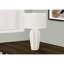 Lighting, H 27 po, lampe de table, céramique crème, abat-jour ivoire / crème, moderne